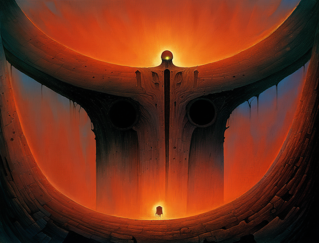 4213197401-(detailed artwork by zdzislaw beksinski_1.3),  A vast, empty void with a single, glowing figure floating in the center,  extreme.png